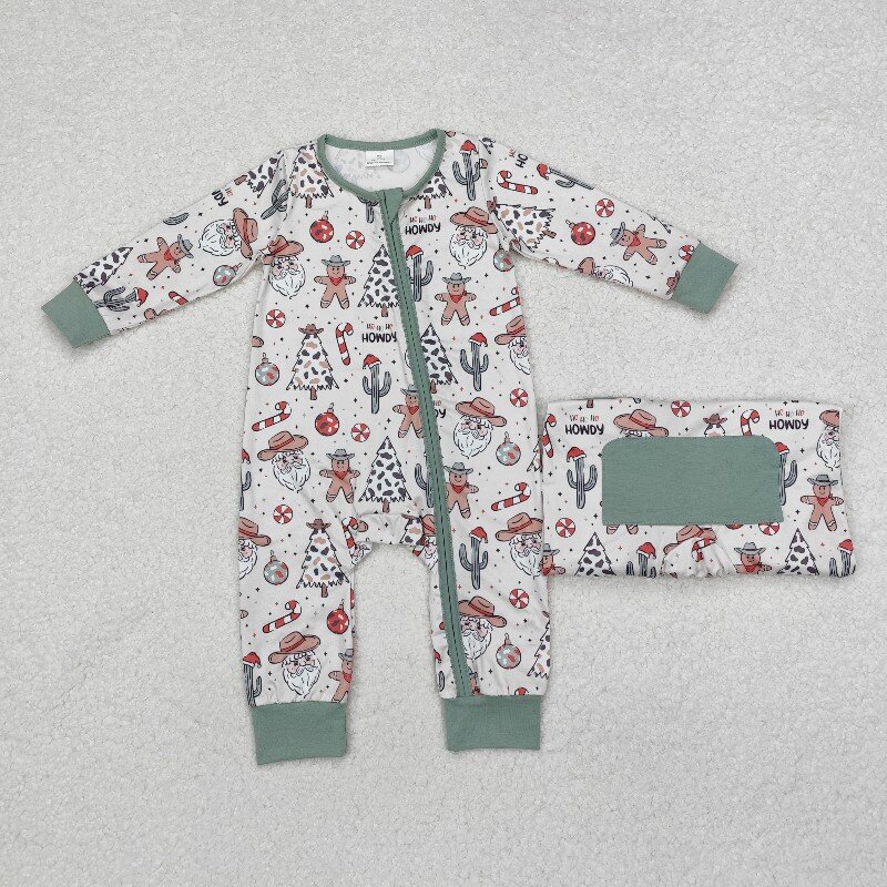 Cotton Baby Onesies Zipper - 8.19y 부티크 아기 소년 Romper 카우보이