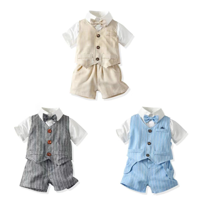 Baby Boy Suit Set Baptism - 유아용 영국 신사 복장, 남아용 옷,