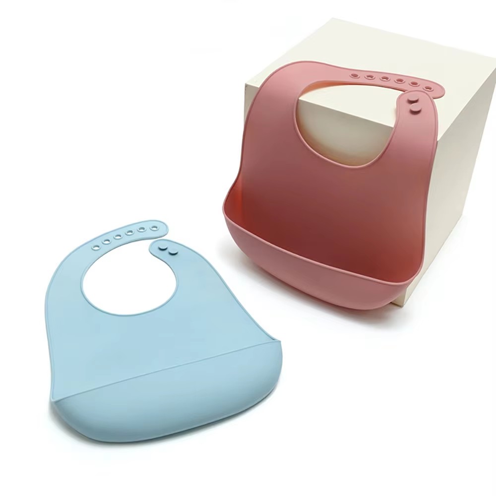 Waterproof Baby Bibs Silicone - 1개입 식품 등급 실리콘 아기 식사