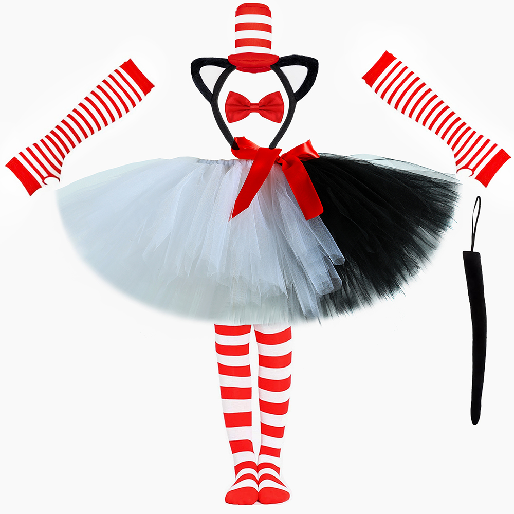 Toddler Girl Tulle Party Dress - 검은색과 흰색이 섞인 튜튜 스커트, 어린이용