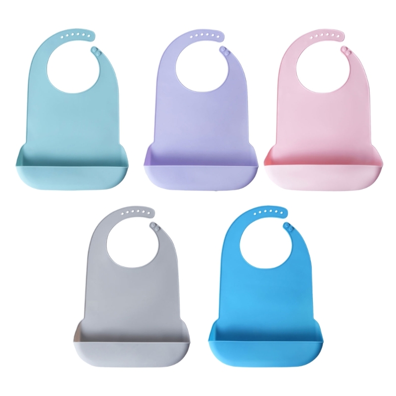 Waterproof Baby Bibs Silicone - 식품 등급 실리콘 성인 턱받이 방수