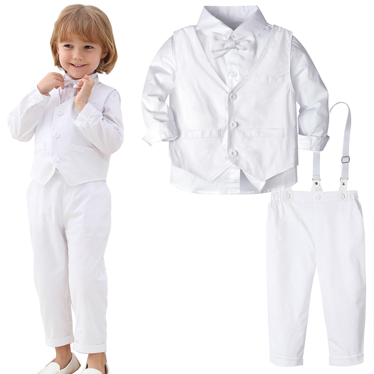 아기 소년 세례복, 유아 세례복, 포멀 서스펜더 헌납  - Baby Boy Suit Set Baptism 리뷰 및 가격