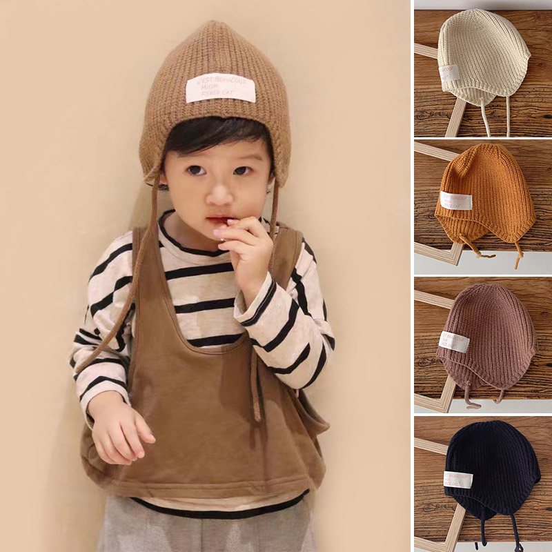겨울 따뜻한 어린이 귀 보호 모자 솔리드 컬러 모직 아 - Infant Beanie Hat With Ears 리뷰 및 가격