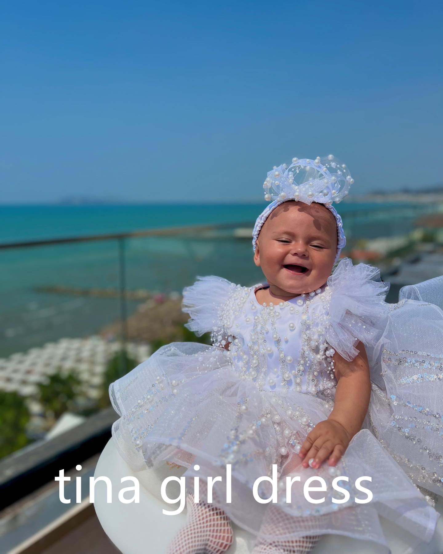 공주님 화이트 플라워 걸 드레스 웨딩용 민소매 비즈 장 - Toddler Girl Tulle Party Dress 리뷰 및 가격