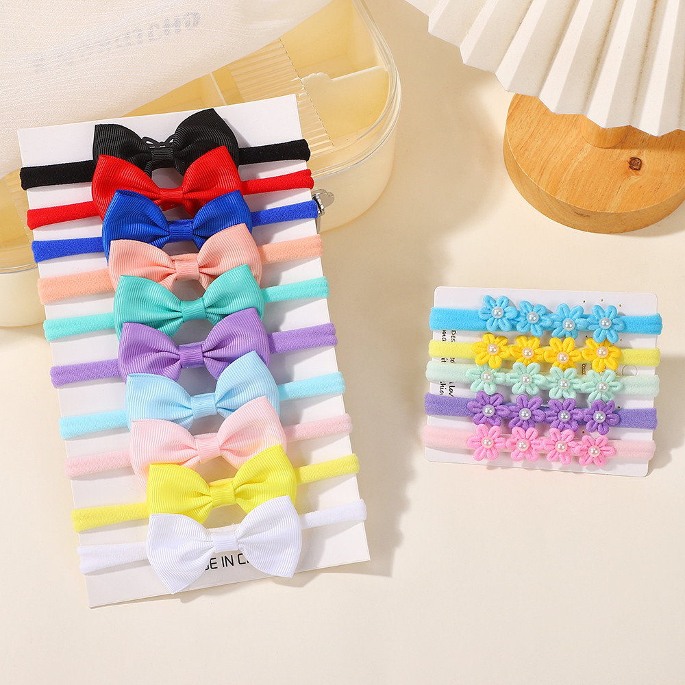 아기 소녀를위한 15Pcs 리본 Bowknot 탄성 머 - Baby Gear 리뷰 및 가격