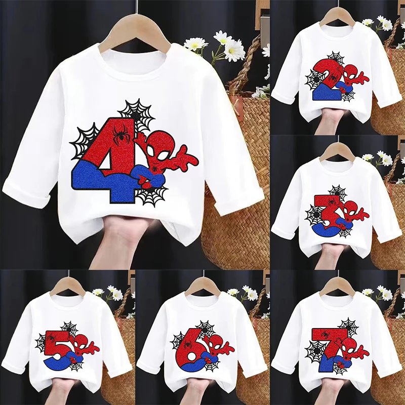 새로운 스파이더맨 아동용 긴팔 티셔츠, 만화 캐릭터와  - Baby Clothes 리뷰 및 가격
