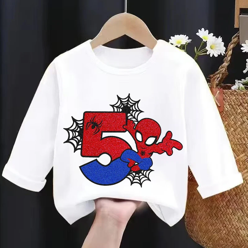 새로운 스파이더맨 아동용 긴팔 티셔츠, 만화 캐릭터와  - Baby Clothes 리뷰 및 가격