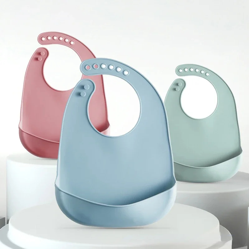 1-4Pcs 아기 턱받이 조절 가능한 방수 턱받이 아기 - Waterproof Baby Bibs Silicone 리뷰 및 가격