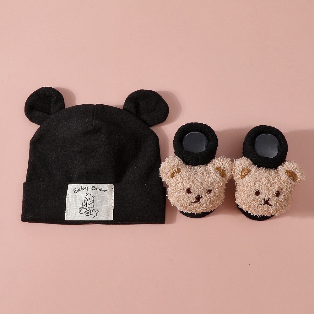 2개 1세트, 면 소재 아기 모자와 양말 세트, 따뜻하 - Infant Beanie Hat With Ears 리뷰 및 가격