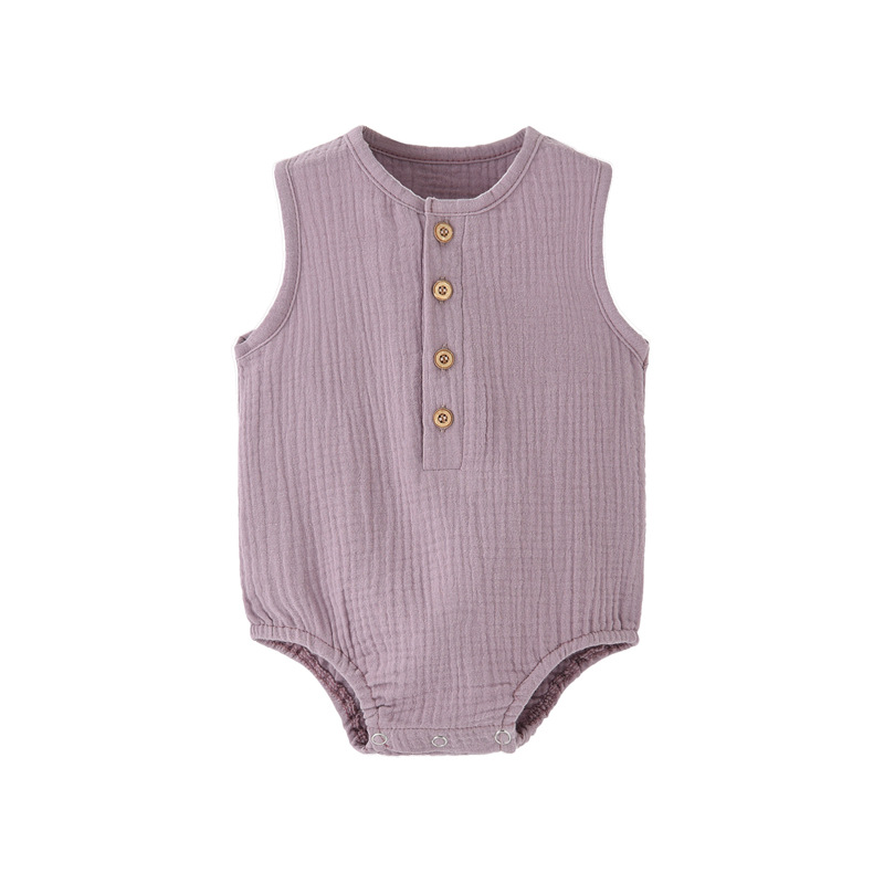 여름용, 단색, 신생아용, 100% 면 혼방 소재, 남 - Baby Summer Linen Sleeveless Jumpsuit 리뷰 및 가격