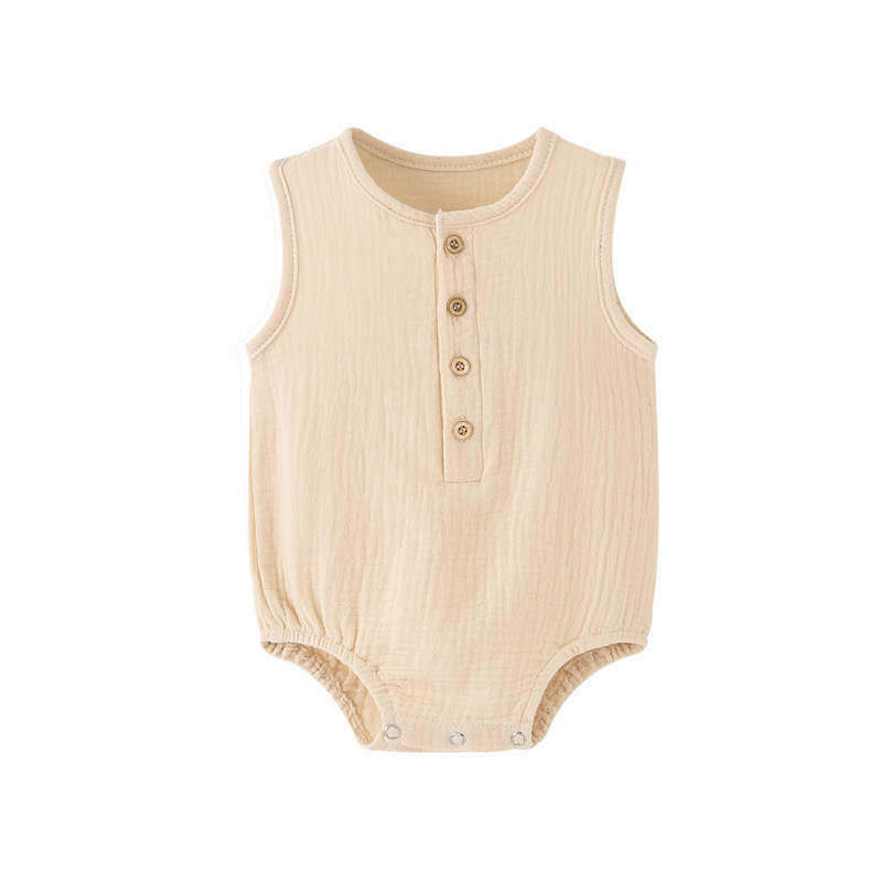 여름용, 단색, 신생아용, 100% 면 혼방 소재, 남 - Baby Summer Linen Sleeveless Jumpsuit 리뷰 및 가격